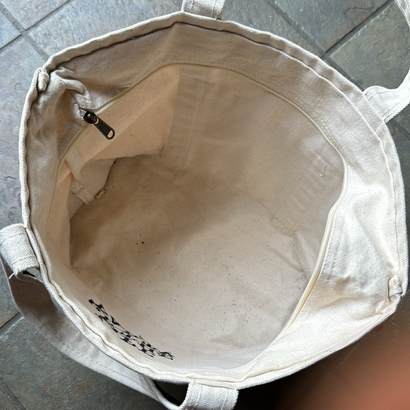 Canvas Boat Tote Embroidered “Life of the Party” Zipper Bag - Picture 3 of 4